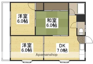 平成マンション【1-C号室】の間取り