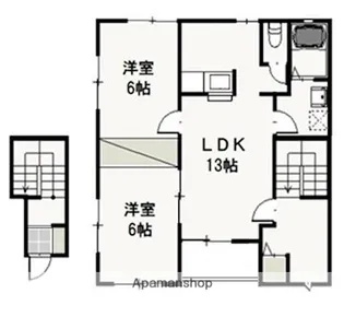 プロスペリティ万倍【2階】の間取り