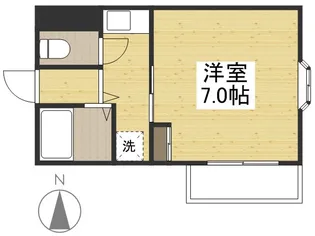 コスモクイーン鹿田【201号室】の間取り