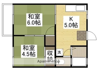 コーポ則武 B棟【2階】の間取り