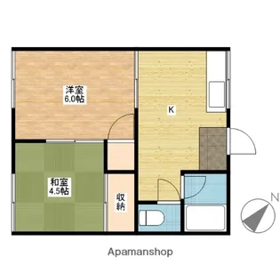 清水コーポA【A-10号室】の間取り