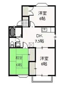 ファミーユ竹原 D【2階】の間取り