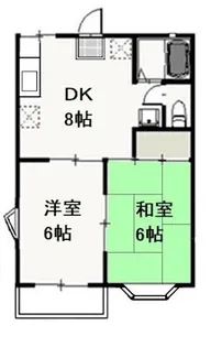 シャトレイーストB【1階】の間取り