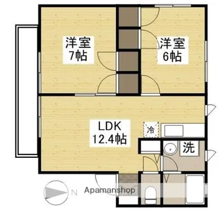 I.MパルクB【2階】の間取り