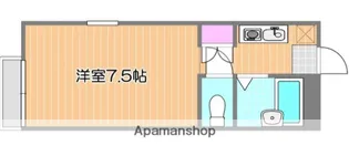 ハイム学南【206号室】の間取り
