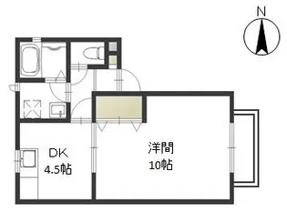 ルール トワール【2階】の間取り