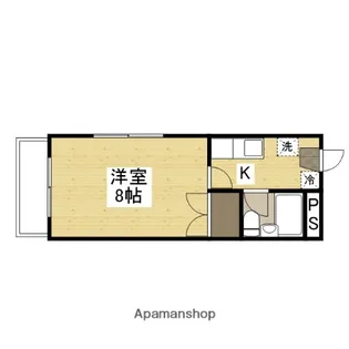 コーポ原【405号室】の間取り