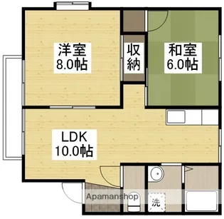 2LDKの間取り画像