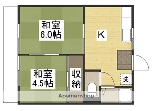 石黒コーポ【202号室】の間取り