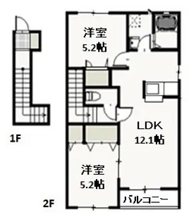 ファミーユ・ビボ E【2階】の間取り