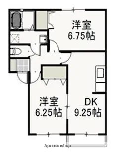 ファミーユ万倍 B【2階】の間取り