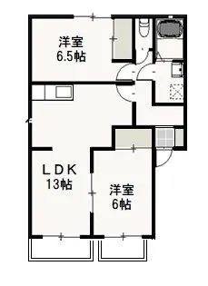コーポ柴B【2階】の間取り