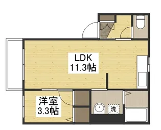 ラ・パルテール国富弐番館【1階】の間取り