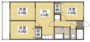 チスカワケA【602号室】の間取り
