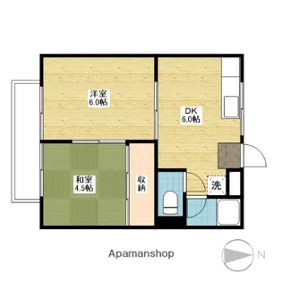原尾島コーポ【2階】の間取り