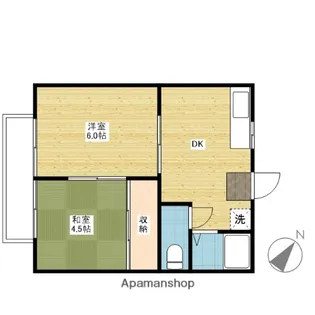 コーポ西崎【5号室】の間取り