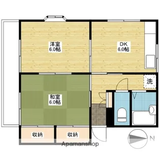 リバーサイド花里C【1階】の間取り