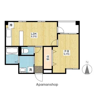 ルミエール大供【2階】の間取り