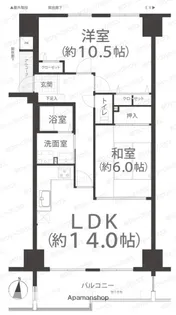 サーパス西古松Ⅰ【13階】の間取り