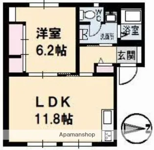 フレグランス京町【1階】の間取り