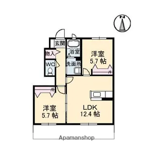 シエロ セレーノ A棟【1階】の間取り