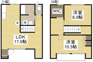 岡山県岡山市北区今保【タウンハウス】の間取り