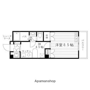 シティマンション鳳凰【3階】の間取り