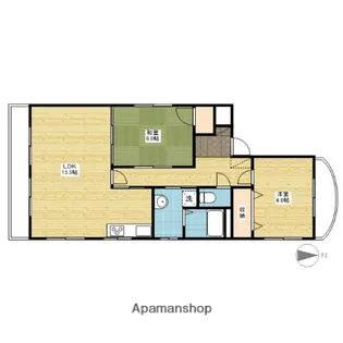 サンハイム岡町【2階】の間取り