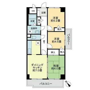 ツインパレスK【3階】の間取り