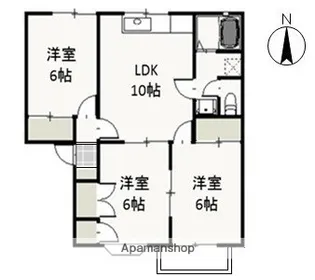 ヴァイオレットパレスⅡ【2階】の間取り