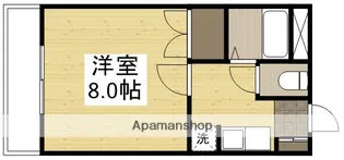 レディースキャステル【2階】の間取り
