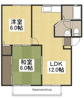 アメニティタウンA【1階】の間取り