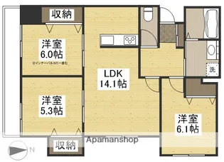 ベンハウス伊福町【4階】の間取り