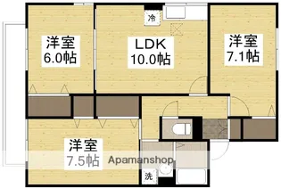 ハピネスA【2階】の間取り