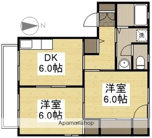 ディアコートLOVEⅡ A棟【2階】の間取り
