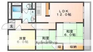 サンハイツ奥田【2階】の間取り