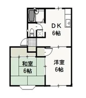 ニューハウン F【1階】の間取り
