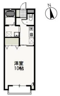 サンハイツ福富【1階】の間取り
