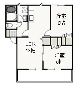 メゾン・タチバナD【1階】の間取り