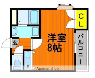 パルミラ浜【201号室】の間取り