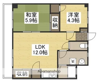 河合ビル【303号室】の間取り