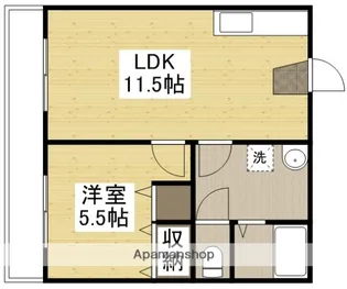 メゾンモラミB棟【1階】の間取り