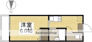 ふらっと・はま【102号室】の間取り