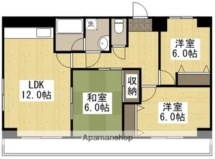 アリベ国富【3階】の間取り