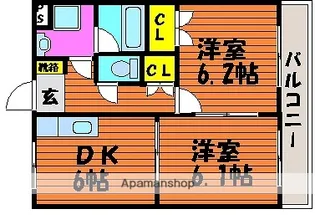 マンション寿【4階】の間取り
