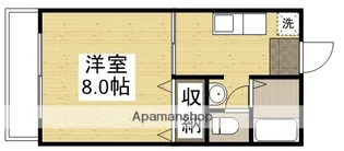 ウイング富田【203号室】の間取り