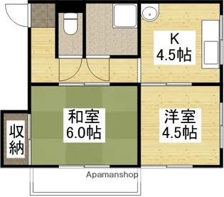 黒住ビル【402号室】の間取り