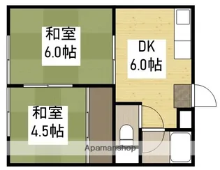 グリーンコーポ【202号室】の間取り
