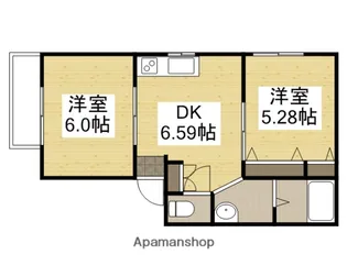フェニックスD【202号室】の間取り