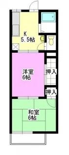 タウンハイツ【202号室】の間取り
